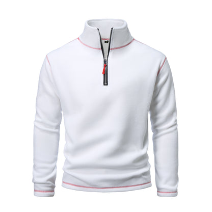 Men's fleece pullover with high collar and half zip Skorter