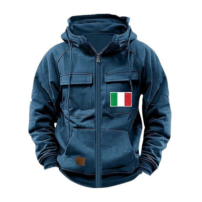 Men's stylish hoodie jacket with practical pockets and adjustable collar Skorter