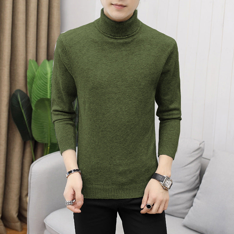 Men's turtleneck sweater made of fine cotton with a fitted cut Skorter