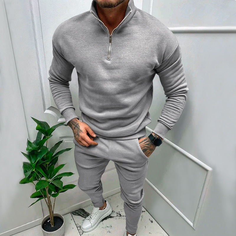 Men's sporty sweater with stand-up collar Skorter