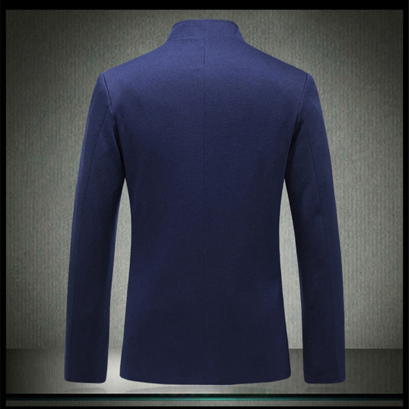 Men's modern blazer jacket with small stand-up collar Skorter