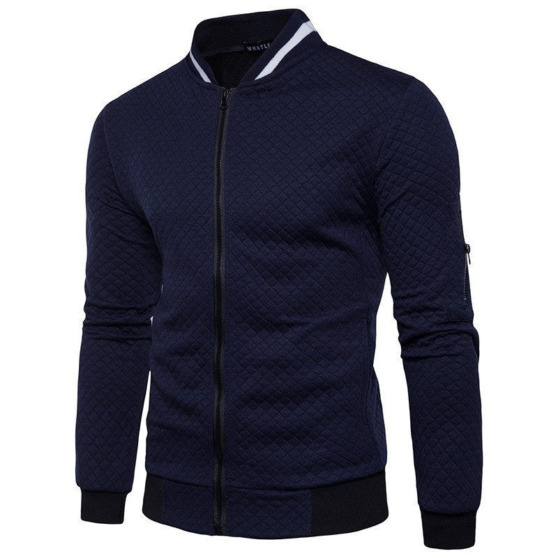 Men's sporty quilted jacket with modern zipper and side pockets Skorter