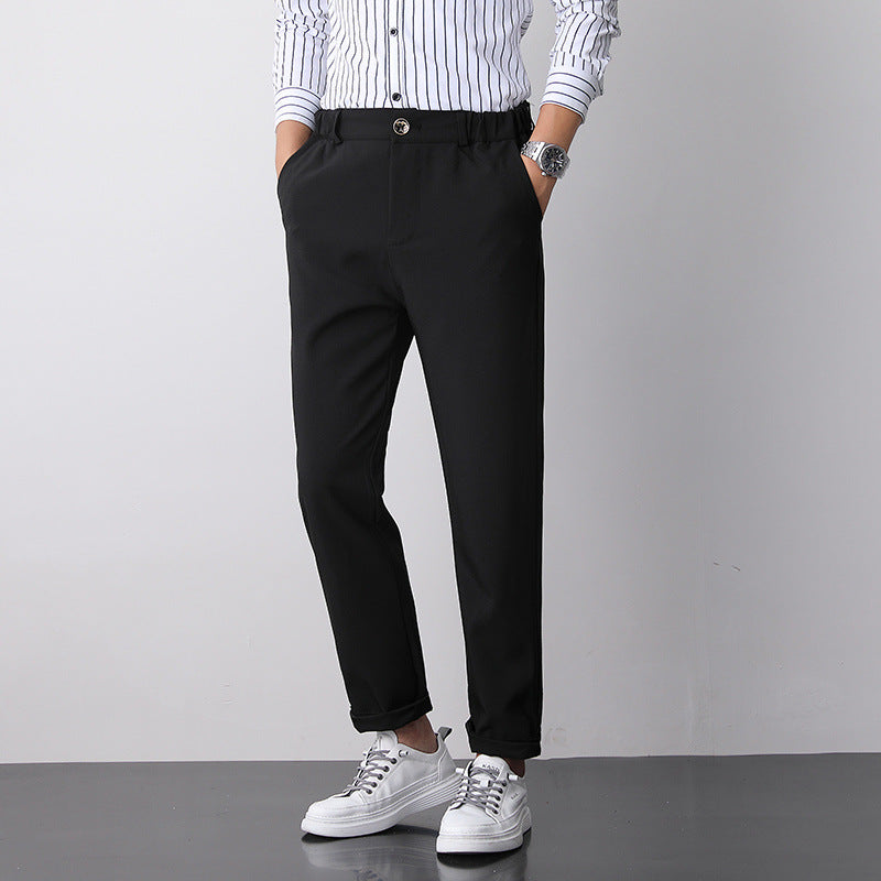 Men's Comfortable Chino Pants with Elastic Waistband Skorter