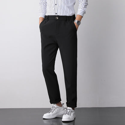 Men's Comfortable Chino Pants with Elastic Waistband Skorter