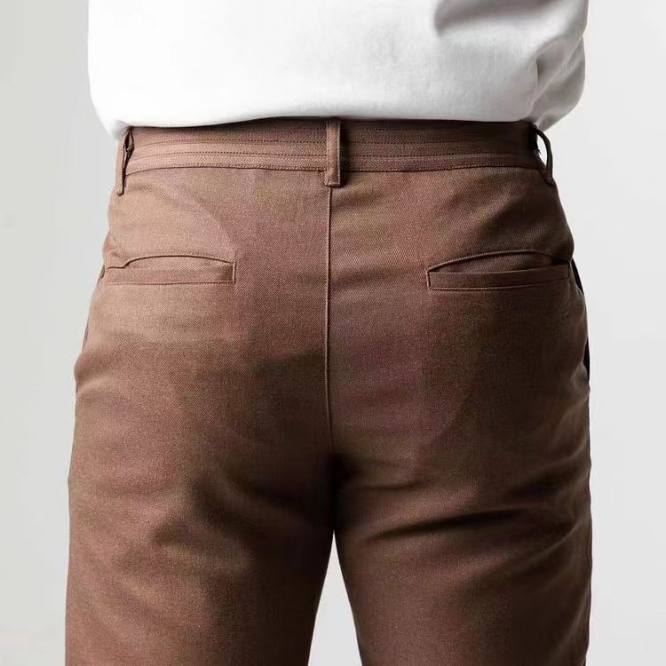 Men's stylish chino pants with elastic waistband and practical pockets Skorter