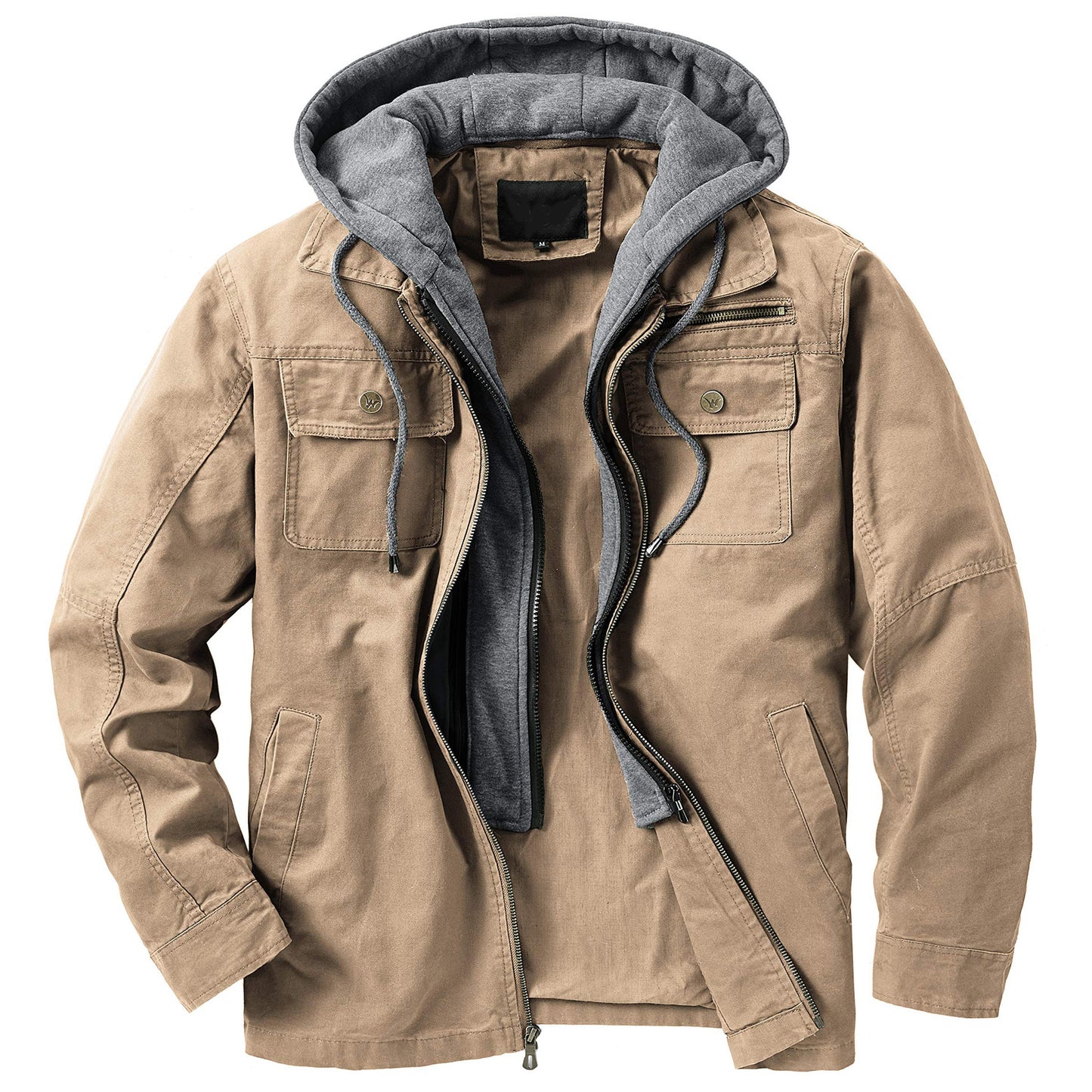 Men's versatile transitional jacket with integrated hood and practical pockets Skorter