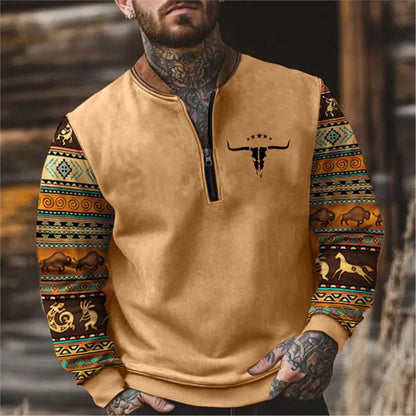 Men's sweatshirt with stylish zipper Skorter