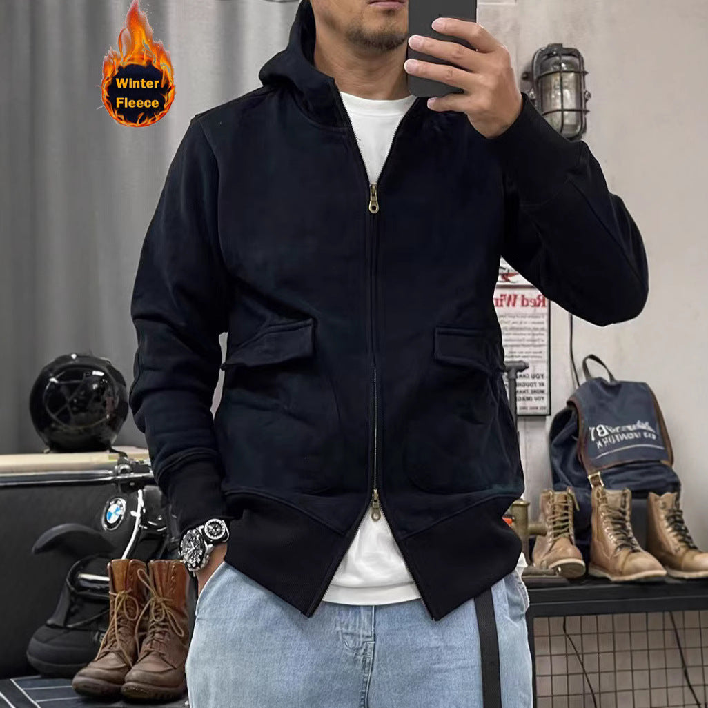 Men's warm fleece jacket with practical pockets and modern cut Skorter