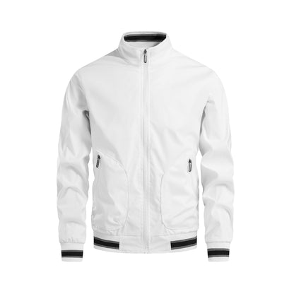 Men's sporty transitional jacket with high collar and practical zip pockets Skorter