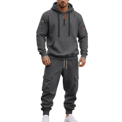 Men's Sporty Tracksuit with Functional Cargo Pockets Skorter
