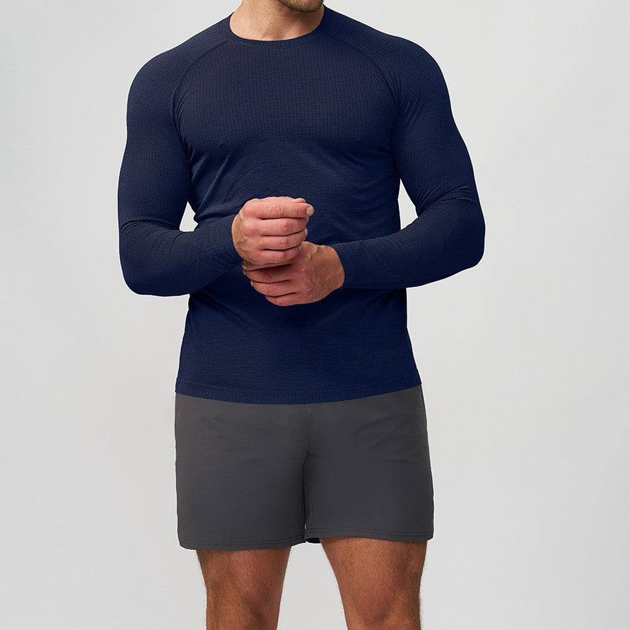 Men's Athletic Long-Sleeve Compression Shirt Skorter