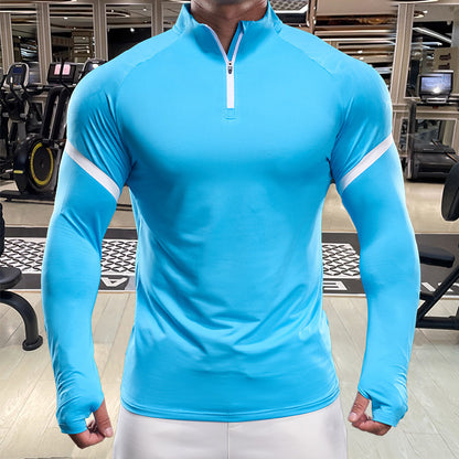 Herrtopp med andningsförmåga och halv dragkedja, Skorter