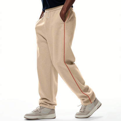 Men's sporty leisure pants with side contrast seams and drawstring Skorter