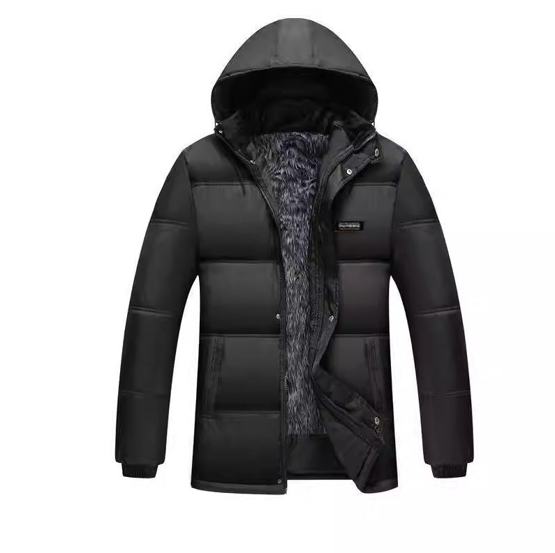 Men's stylish padded jacket with cozy inner lining and adjustable hood collar Skorter