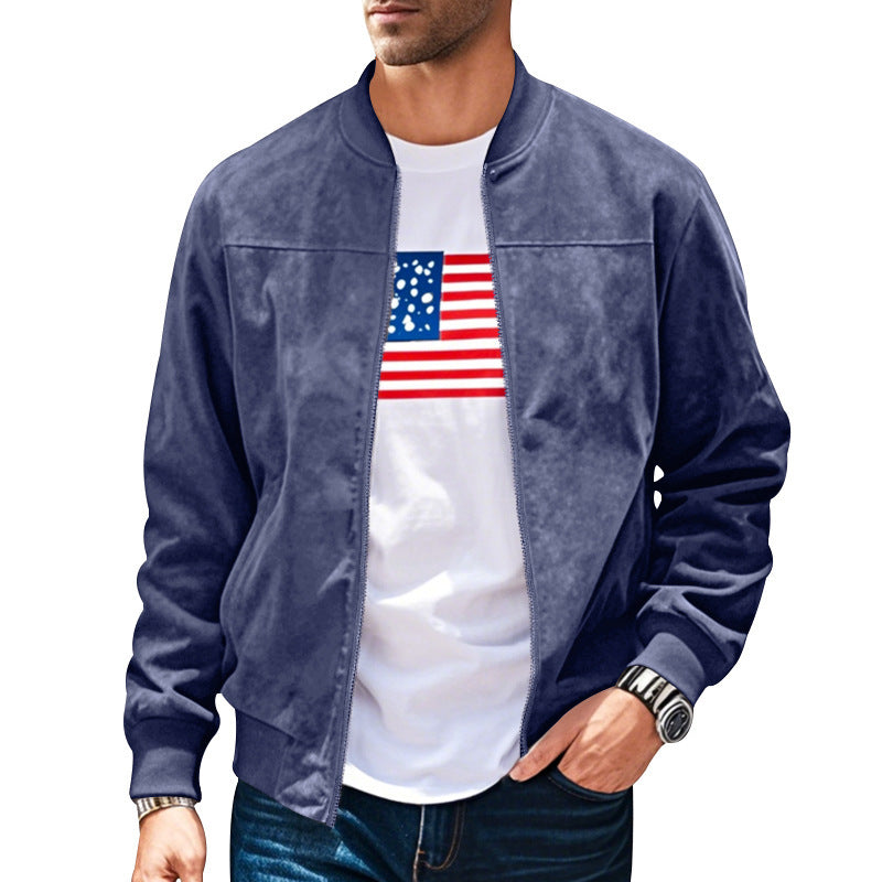 Herrbomberjacka med modern skärning och praktiska fickor Skorter