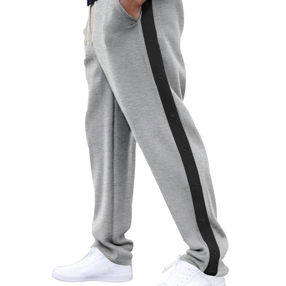 Men's sporty training pants with button design and elastic waistband Skorter
