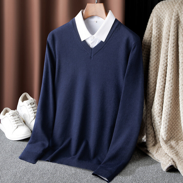 Men's V-Neck Sweater Skorter
