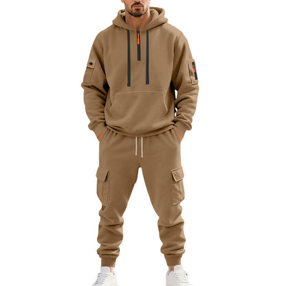Men's Sporty Tracksuit with Functional Cargo Pockets Skorter