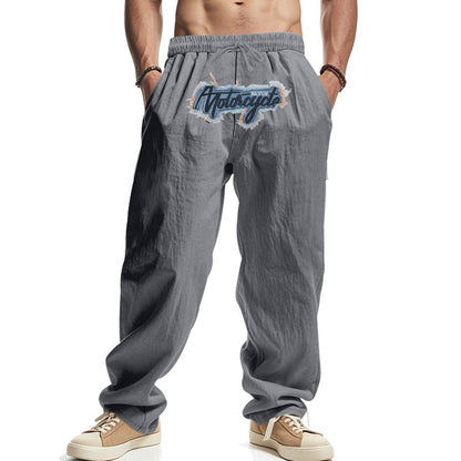 Men's trendy leisure pants with a casual cut and elastic waistband Skorter
