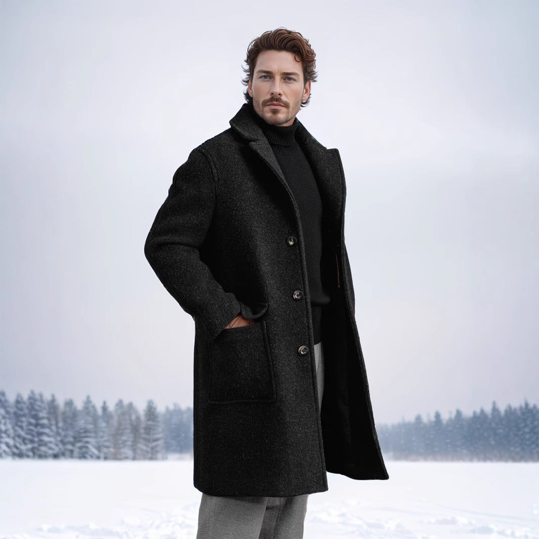 Men's wool coat with classic cut Skorter