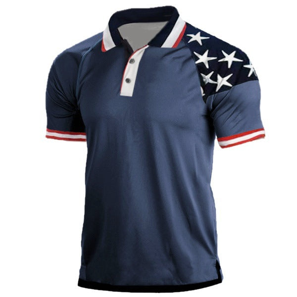 Men's sporty polo shirt with patriotic accents Skorter