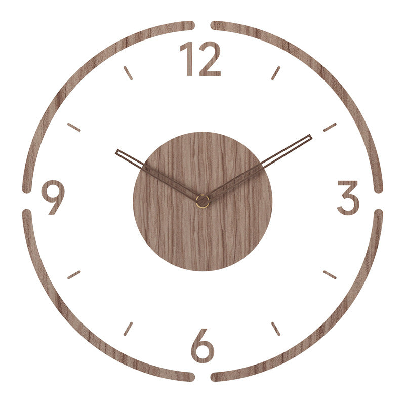 Skorter | WoodCraft | Nordic Solid Wood Wall Clock – Minimalist Silent Timepiece