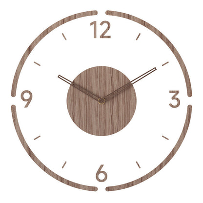 Skorter | WoodCraft | Nordic Solid Wood Wall Clock – Minimalist Silent Timepiece
