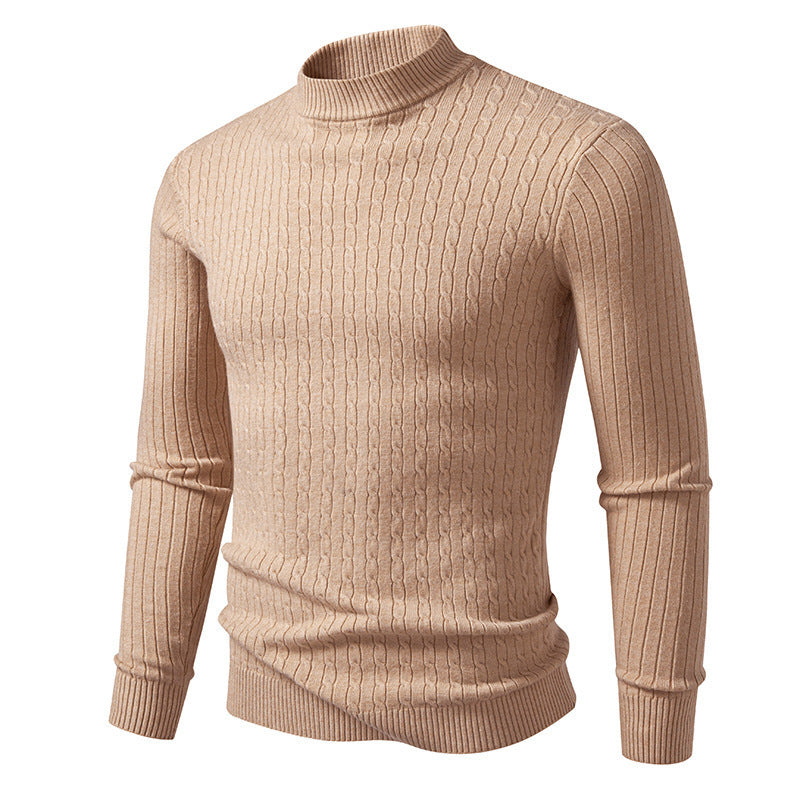 Men's turtleneck sweater made of textured knit Skorter