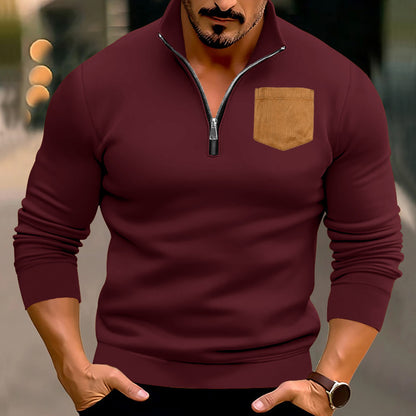 Men's sporty sweater with contrasting pockets Skorter