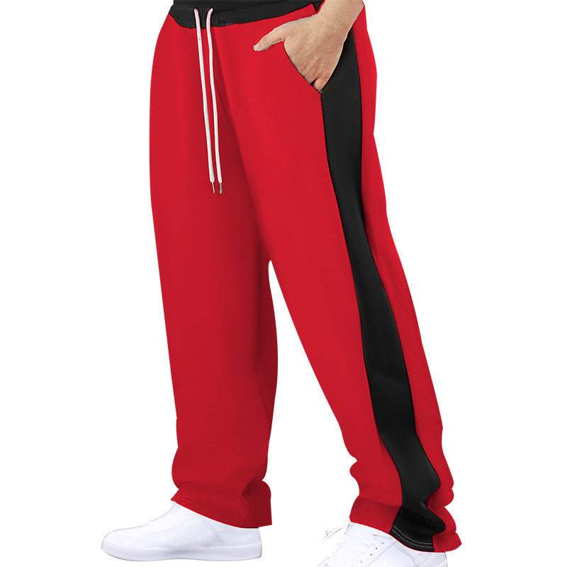 Men's Sporty Relaxed Fit Jogging Pants with Elastic Waistband and Side Pockets Skorter