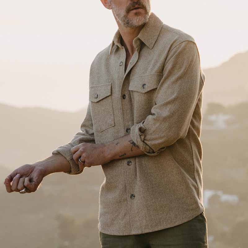 Men's versatile flannel shirt with patch pockets Skorter