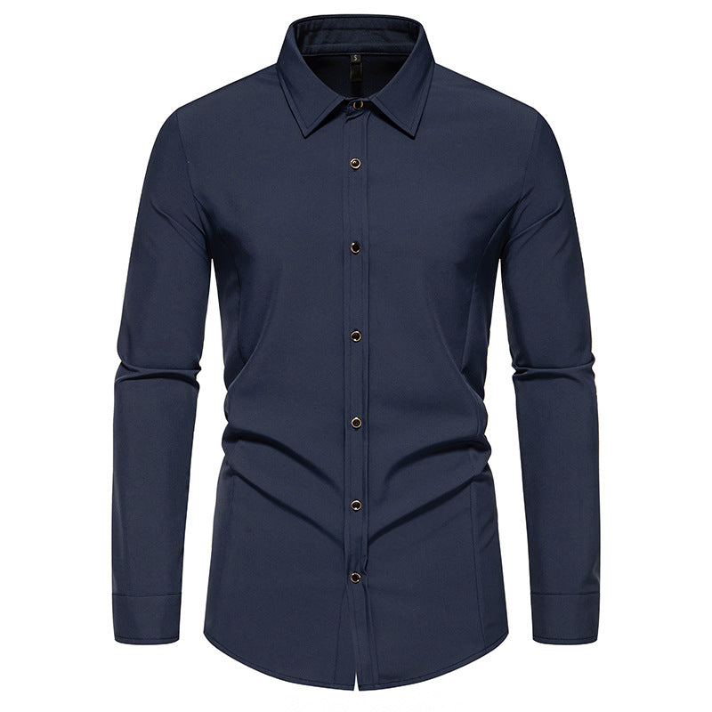 Men's fashionable long-sleeve shirt with elegant cut Skorter
