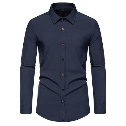 Men's fashionable long-sleeve shirt with elegant cut Skorter