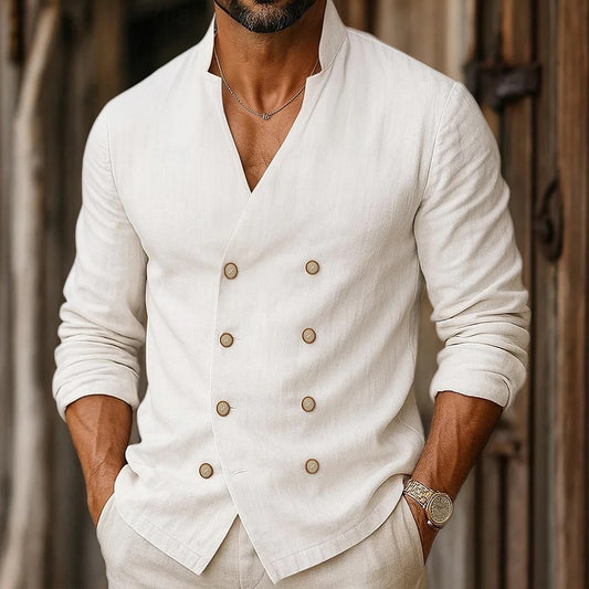 Men's stylish shirt with double button placket Skorter