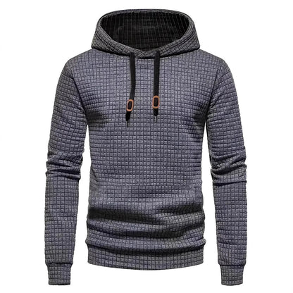 Men's design hoodie with high collar and textured fabric Skorter