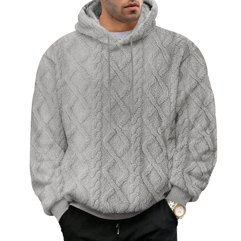 Men's cozy Sherpa hoodie Skorter