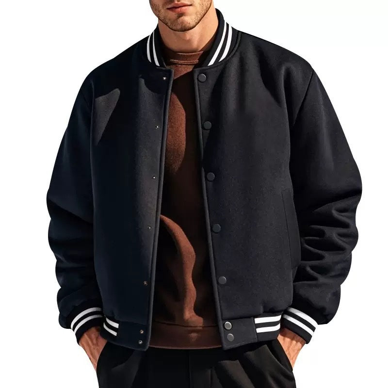 Men's sporty sweatshirt jacket with elegant contrasts and practical pockets Skorter