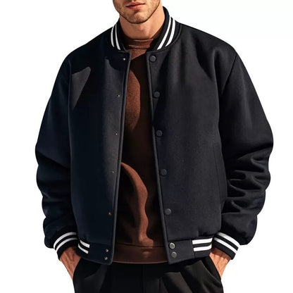 Men's sporty sweatshirt jacket with elegant contrasts and practical pockets Skorter