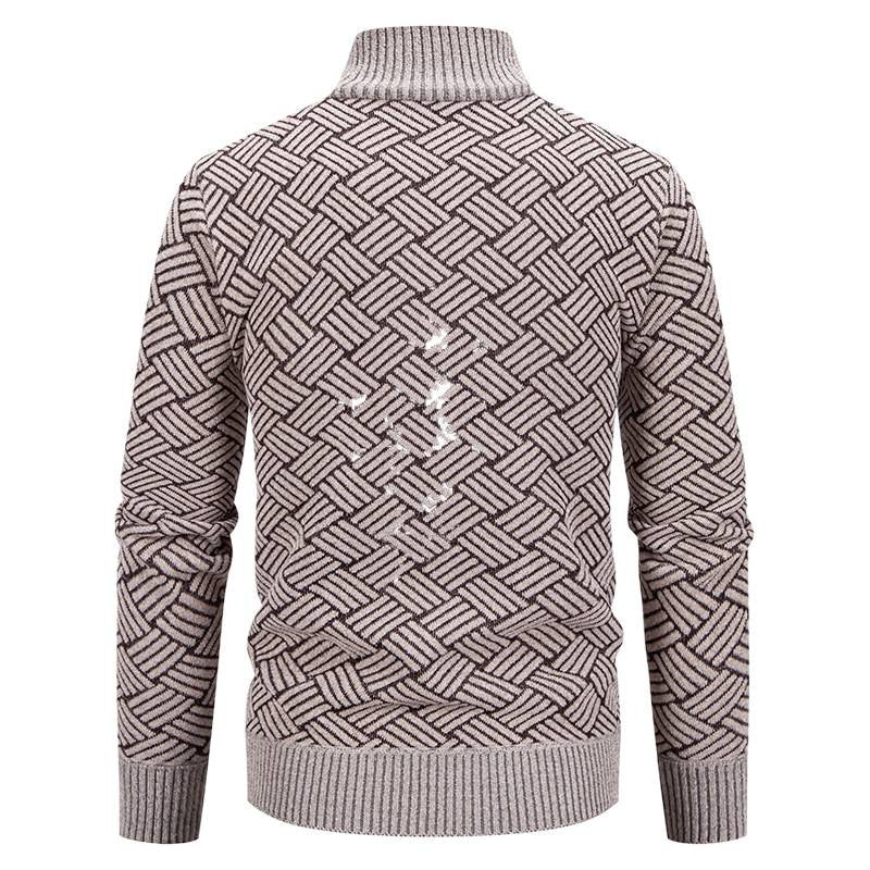 Men's cardigan with modern check pattern Skorter