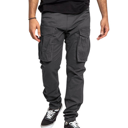 Men's multifunctional cargo pants with elastic waistband and generous pockets Skorter