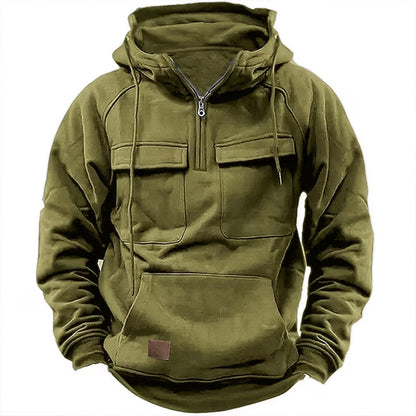Men's stylish hoodie with functional pockets and modern zip Skorter