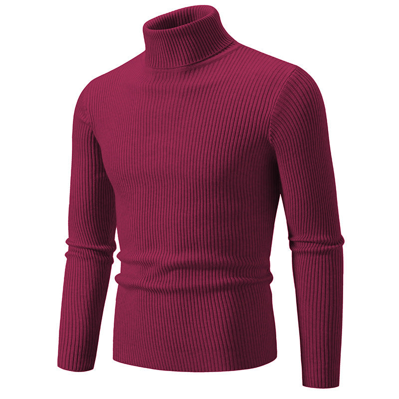 Men's turtleneck sweater made of fine rib knit Skorter 1758806066