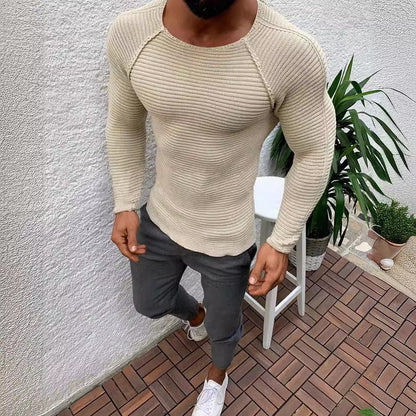 Men's stylish striped long-sleeve shirt Skorter