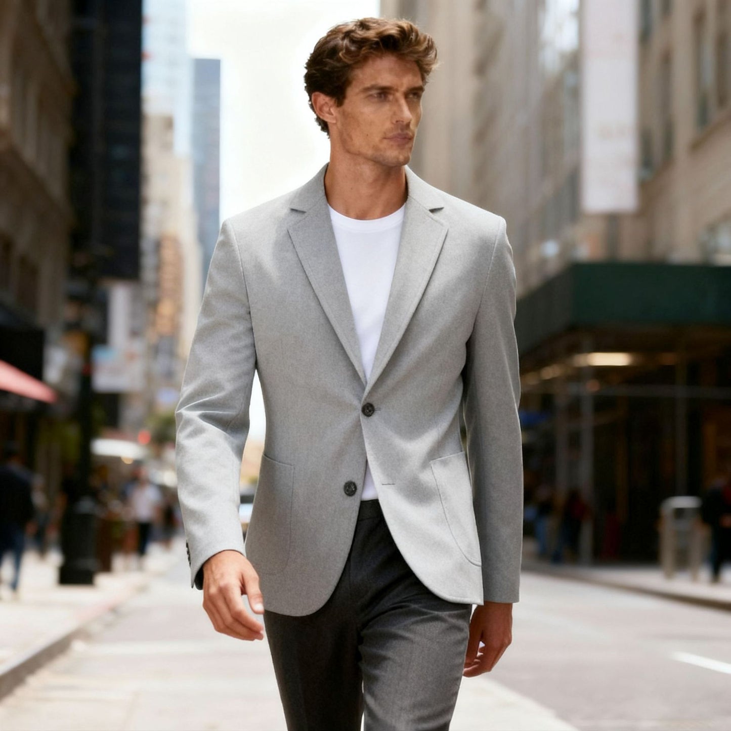 Men's stylish Regular-Fit blazer with two buttons and pockets Skorter