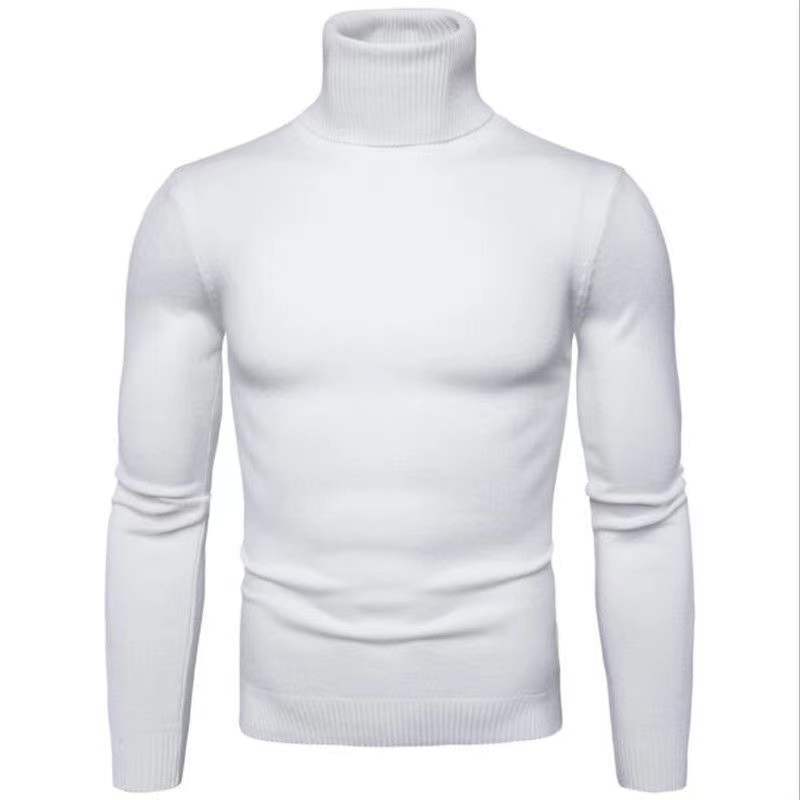 Men's turtleneck sweater made of fine cotton with a fitted cut Skorter