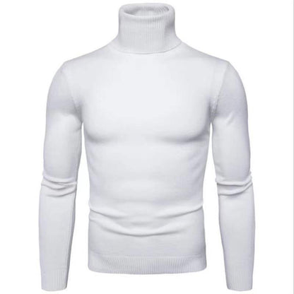 Men's turtleneck sweater made of fine cotton with a fitted cut Skorter