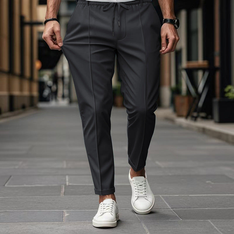 Men's stylish sports trousers with elastic waistband and practical side pockets Skorter
