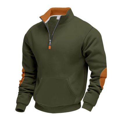 Men's sweater with high collar and trendy zipper Skorter
