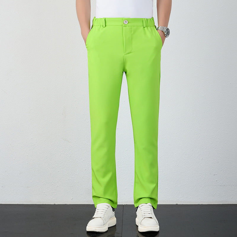 Men's Comfortable Chino Pants with Elastic Waistband Skorter