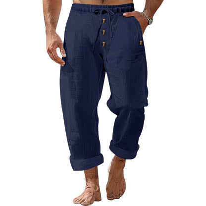 Men's loose beach pants with adjustable drawstring and practical side pockets Skorter
